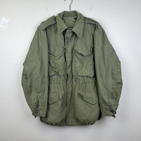 80s Vintage Military Utility M-1951 Field Jacket Mens US Army - Picture 1 of 8